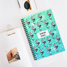 Load image into Gallery viewer, [&#39;Mermaid Memos&#39;]:  Turquoise Mermaid, Spiral Lined Notebook  | Ocean | Beach themed gifts |  Notebook gifts |  Mermaid gifts |
