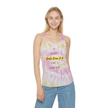 Load image into Gallery viewer, Santa Cruz Tie Dye Racerback Tank Top  - &#39;A Little Santa Cruz, CA Goes A Long Way&#39; | California Dreaming tee
