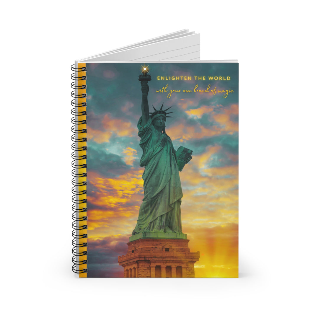 Statue of Liberty 'Enlighten The World'  Notebook | Freedom |  Shine | Shine Your light |  Inspirational Notebook Gifts |  Journals