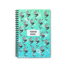 Load image into Gallery viewer, [&#39;Mermaid Memos&#39;]:  Turquoise Mermaid, Spiral Lined Notebook  | Ocean | Beach themed gifts |  Notebook gifts |  Mermaid gifts |
