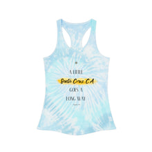 Load image into Gallery viewer, Santa Cruz Tie Dye Racerback Tank Top  - &#39;A Little Santa Cruz, CA Goes A Long Way&#39; | California Dreaming tee

