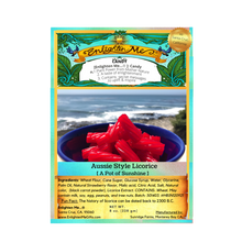 Load image into Gallery viewer, Enlighten Me...® Candy:  Gift tin of Aussie Style Red Licorice (A pot of Sunshine)...with inspirational secret scrolls
