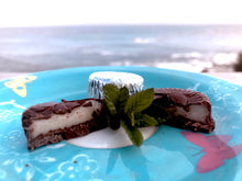 Load image into Gallery viewer, Gift Tin of Vegan Dark Chocolate Peppermint Creams (with inspirational secret scroll messages)
