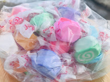 Load image into Gallery viewer, Enlighten Me...® Candy:  Gift Tin of Salt Water Taffy  (A dose of Rainbows) - with secret scroll inspirational messages
