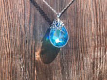 Load image into Gallery viewer, BLUE SEA CRYSTAL Water Drop necklace (Swarovski crystal)
