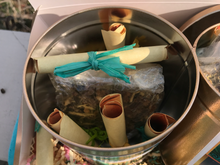 Load image into Gallery viewer, &#39;Enlighten Me...®  Tea&#39; Gift Box of Redwood Rush Chai + Twilight Tea (2 pack) ...with inspirational secret scroll messages.

