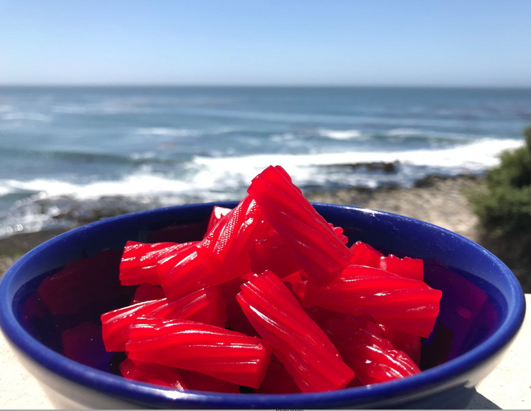 Enlighten Me...® Candy:  Gift tin of Aussie Style Red Licorice (A pot of Sunshine)...with inspirational secret scrolls