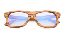 Load image into Gallery viewer, &#39;Enlighten Me...®Sunnies&#39;:  &#39;Night Shades&#39;  Eco Wood Blue-Blocking glasses.
