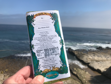 Load image into Gallery viewer, &#39;Enlighten Me...® Chocolate&#39;- PARADISE: Pecan,  Sea Salt, Caramel Dark Chocolate Bar - with a secret inspirational message
