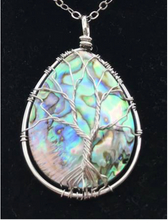 Load image into Gallery viewer, Abalone Shell Pendant / Necklace (Tree of Life)
