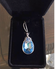 Load image into Gallery viewer, BLUE SEA CRYSTAL Water Drop necklace (Swarovski crystal)
