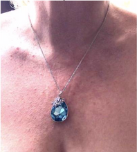 Load image into Gallery viewer, BLUE SEA CRYSTAL Water Drop necklace (Swarovski crystal)
