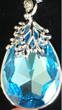 Load image into Gallery viewer, BLUE SEA CRYSTAL Water Drop necklace (Swarovski crystal)
