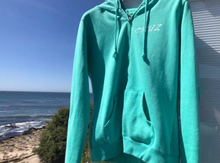 Load image into Gallery viewer, Ladies Fleece Hoody (Teal/ Pink/ Light Blue)

