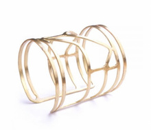 Load image into Gallery viewer, Gold or Silver toned Athena Goddess Cuff
