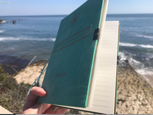 Load image into Gallery viewer, &#39;Moments of Enlightenment&#39;™ - Turquoise/ Teal Vegan Leather Journal Notebook (from Enlighten Me...® Books) + USB memory stick
