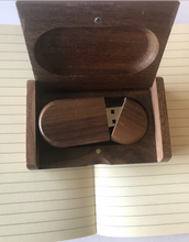 Load image into Gallery viewer, Small Lined Notebook + USB [32 GB] Wooden Flash Drive Memory Stick (with bonus videos)
