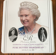 Load image into Gallery viewer, Collector&#39;s Tin: Queen Elizabeth II Jubilee 2022 Walkers Shortbread Cookies (from Scotland)
