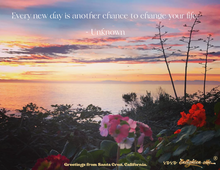 Load image into Gallery viewer, Rise &amp; Shine in Santa Cruz Postcard (New Beginnings)
