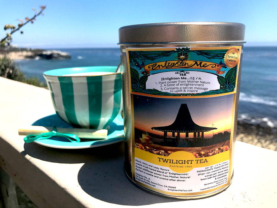 Enlighten Me... ® TWILIGHT TEA (Relax & Refresh) - Gift Tin with secret scroll inspirational messages