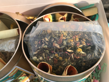 Load image into Gallery viewer, Enlighten Me... ® TWILIGHT TEA (Relax &amp; Refresh) - Gift Tin with secret scroll inspirational messages
